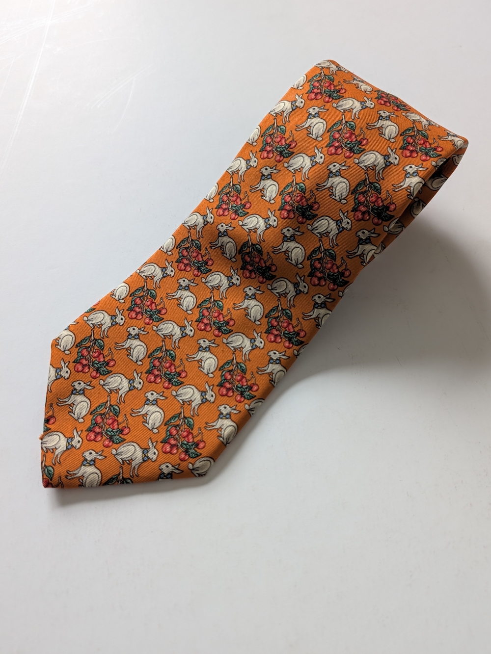 Vintage Brooks Brothers Makers Silk Rabbit & Berry Tie